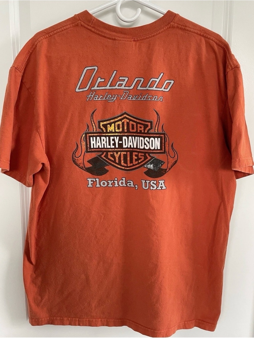 Harley-Davidson Orange Orlando Florida Graphic Short Sleeve Tee